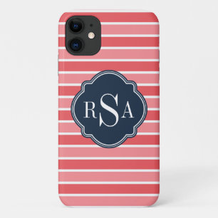 Case-Mate iPhone Case Motif Monogram Trio Watermelon Pink Stripes