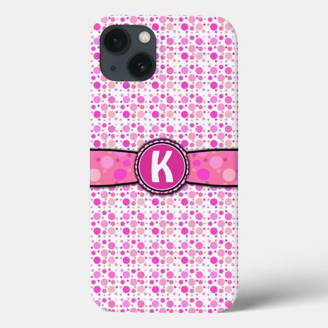 Coques Case-Mate iPhone Motif Monogramme Poche rose Fille (Verso)