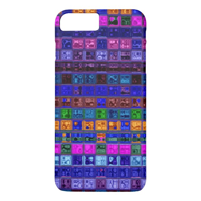 Coques Case-Mate iPhone Motif mosaïque en verre tendu #11 (Dos)