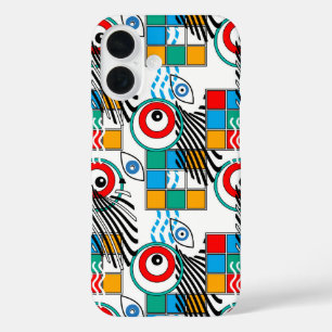Coque Pour iPhone 16 Motif multicolore créatif abstrait moderne