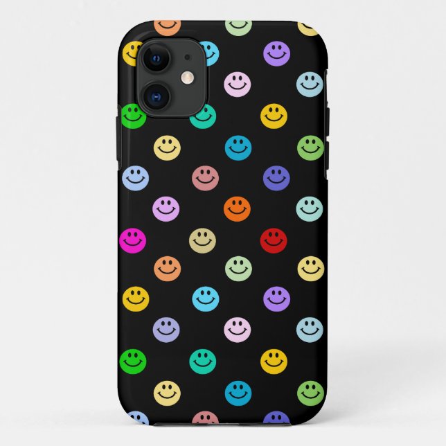 Coques Case-Mate iPhone Motif multicolore de visage d'arc-en-ciel (Dos)