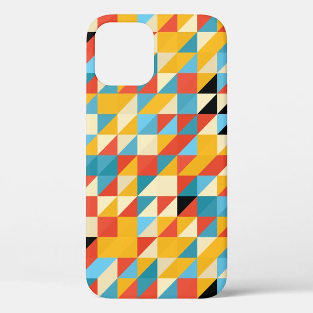 Coques Case-Mate iPhone Motif multicouleurs de géométrie transparente (Verso)