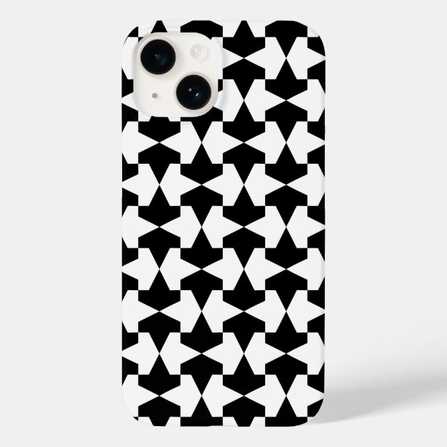 Coques Case-Mate iPhone Motif musulman noir et blanc classique (Verso)