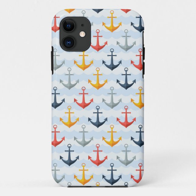 Coques Case-Mate iPhone Motif nautique avec des Ancres (Dos)