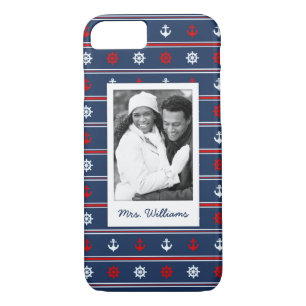 Case-Mate iPhone Case Motif nautique patriotique   votre photo et nom