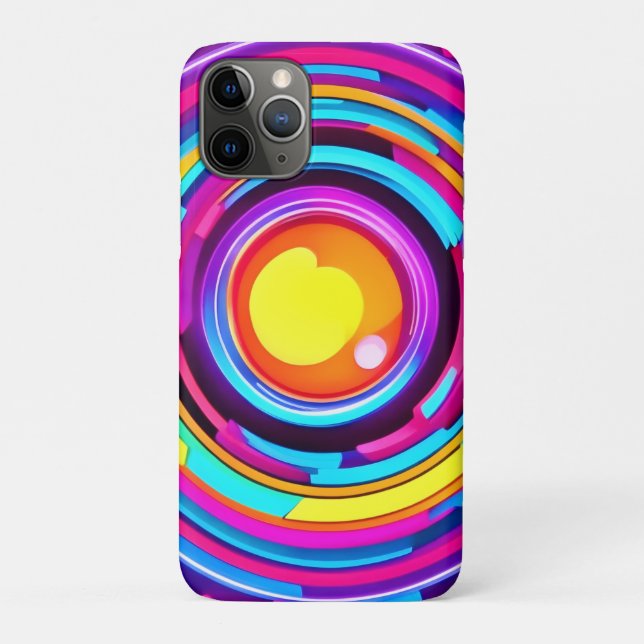Coques Case-Mate iPhone Motif Neon Circle Vortex (Dos)