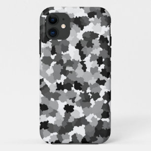Coque iPhone 11 Motif noir blanc gris
