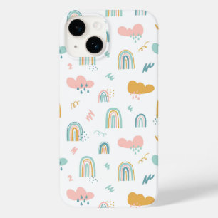 Coque Pour iPhone 14 Motif nuage Rainbow et pluie amusant