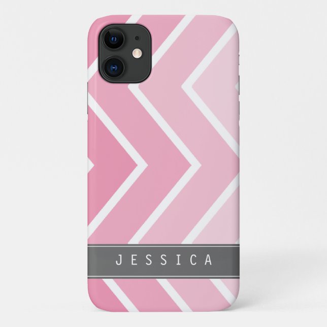 Coques Case-Mate iPhone Motif Ombre Pink Zig Zag Chevrons (Dos)