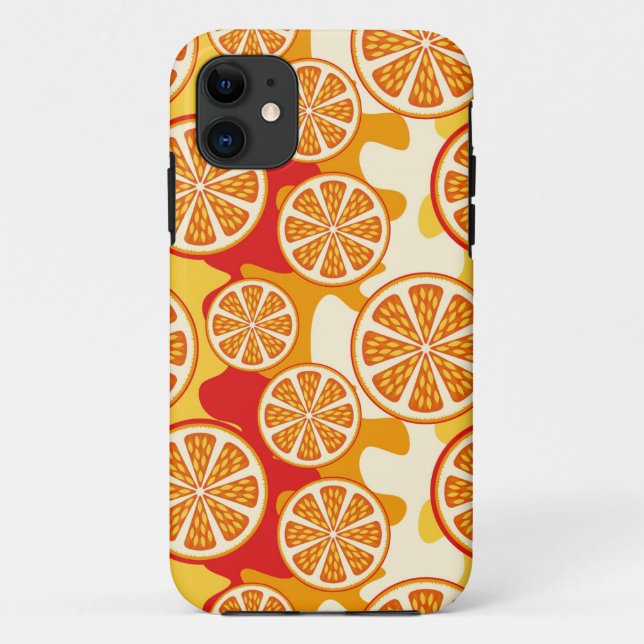 Coques Case-Mate iPhone motif orange (Dos)