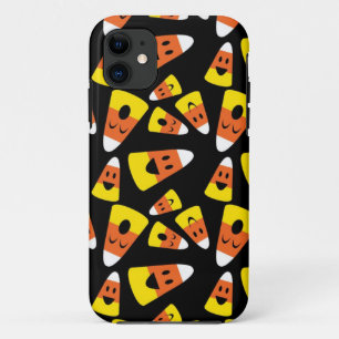 Coque iPhone 11 Motif orange de Halloween de bonbons au maïs