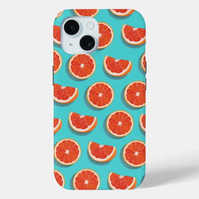 Coques Case-Mate iPhone Motif orange juteux doux (Verso)