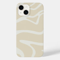 Motif organique simple crème beige