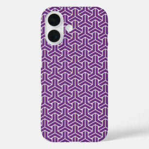 Coque Pour iPhone 16 Motif oriental violet blanc Japon Bishamon
