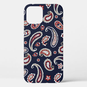 Case-Mate iPhone Case Motif paisley traditionnel indien sur la marine