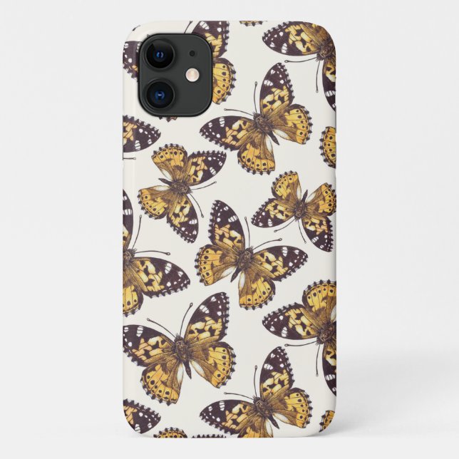 Coques Case-Mate iPhone Motif papillon de femme peinte (Dos)