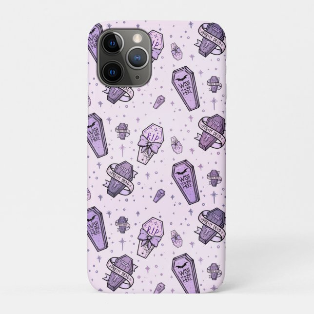 Coques Case-Mate iPhone Motif Pastel Goth Coffins (Dos)