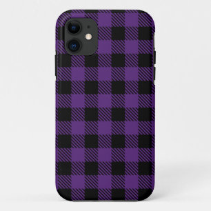 Case-Mate iPhone Case Motif Plaid de Buffalo violet et noir