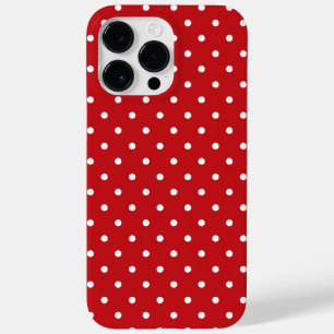 Coque Pour Pour iPhone 14 Pro Max Motif Pois Classique Blanc Sur Rouge Festif