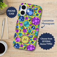 Motif pois en bleu rose Turquoise -