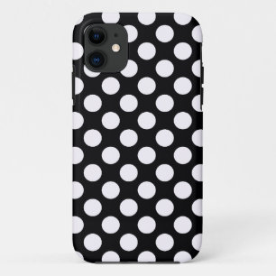 Coques Pour iPhone Motif Pois noir et blanc