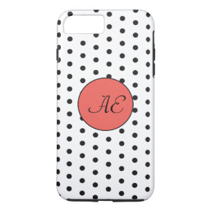 Case-Mate iPhone Case Motif Pois noir et blanc Monogramme