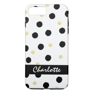 Case-Mate iPhone Case Motif Pois noir et or personnalisé