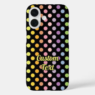 Coque Pour iPhone 16 Motif Pois Rainbow