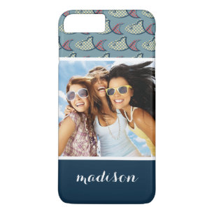 Coque iPhone 8 Plus/7 Plus Motif Poisson Pointe Polka   Votre photo et votre