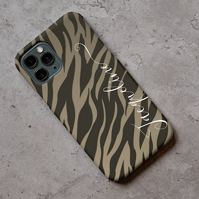 Coques Case-Mate iPhone Motif poster de animal Camo Stripes élégant Person (Créateur téléchargé)