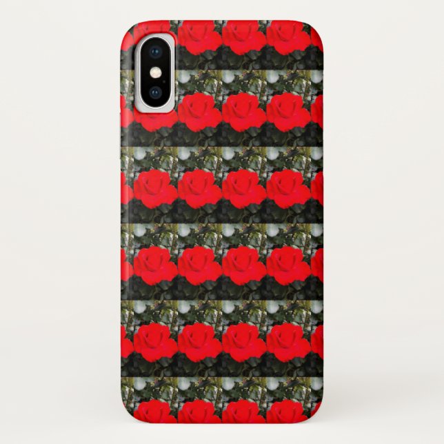 Coques Case-Mate iPhone Motif Posterisé de Roses rouges (Dos)