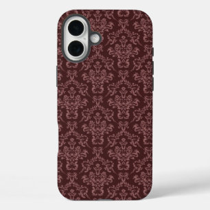 Coques iPhone 16 Plus Motif pourpre damassé