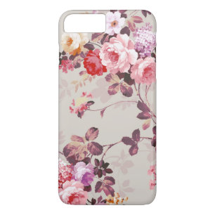Coque Case-Mate Pour iPhone Motif pourpre rouge-rose élégant vintage de rose