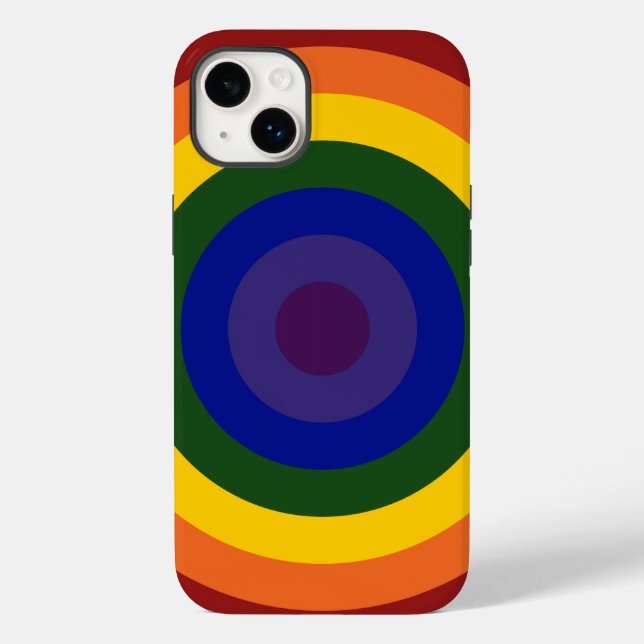 Coques Case-Mate iPhone Motif Rainbow Bullseye (Verso)