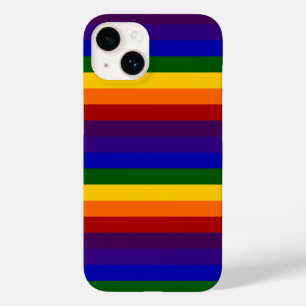 Coque Pour iPhone 14 Motif Rainbow Stripes