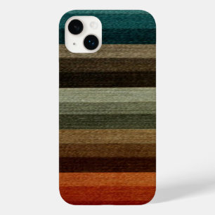 Coques Pour iPhone Motif rayé automnal chaud vintage, tons terreux
