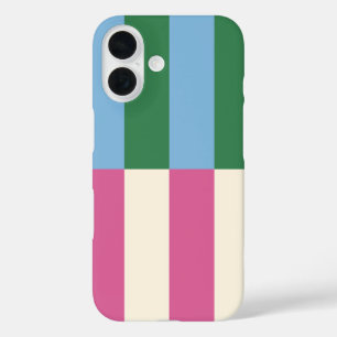 Coque Pour iPhone 16 Motif rayé vertical coloré