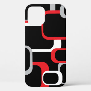 Case-Mate iPhone Case Motif rétro Carré rouge blanc gris noir