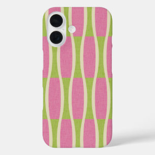 Coque Pour iPhone 16 Motif rétro Mid-Century Moderne
