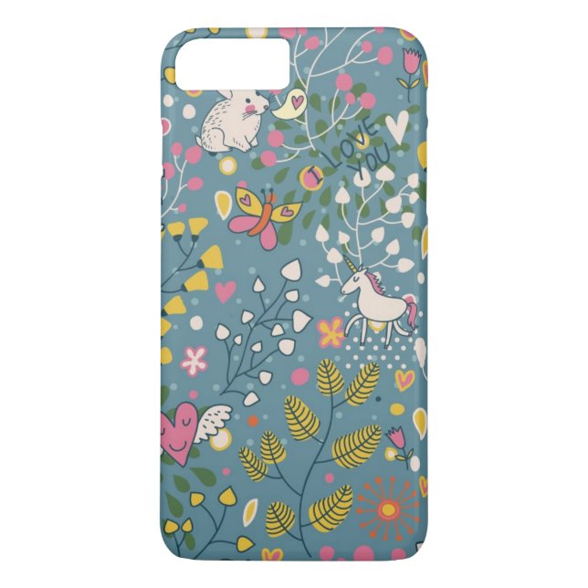 Coques Case-Mate iPhone Motif romantique abstrait avec la bande dessinée (Dos)