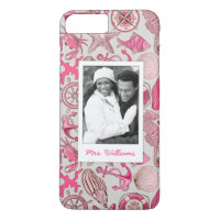 Motif rose | de mer votre photo et nom