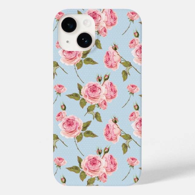 Coques Case-Mate iPhone Motif rose et Pois (Verso)
