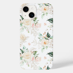 Coque Pour iPhone 14 Motif rose Floral Garden