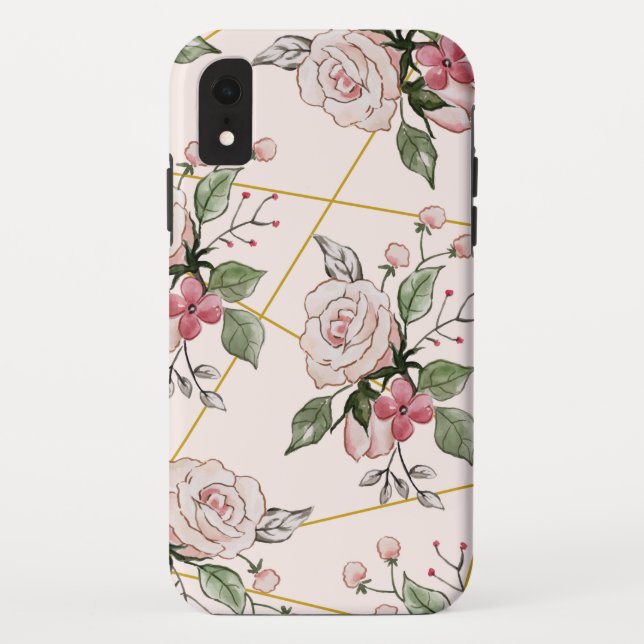 Coques Case-Mate iPhone Motif rose rose (Dos)