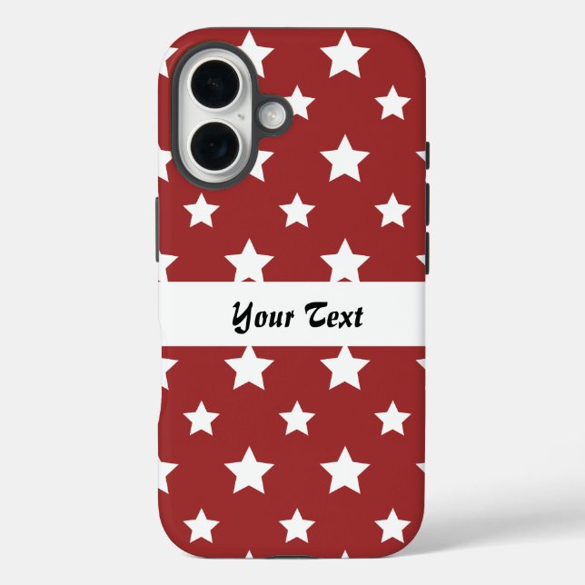 Coques Case-Mate iPhone Motif rouge avec étoiles (Verso)