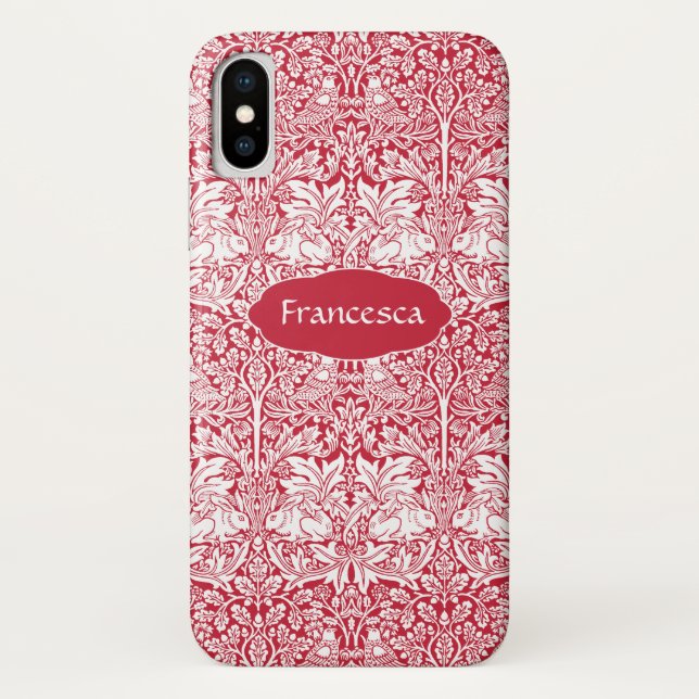 Coques Case-Mate iPhone Motif rouge de lapin Morris (Dos)