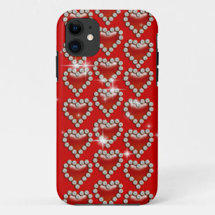 Coques Pour iPhone Motif rouge romantique de coeur