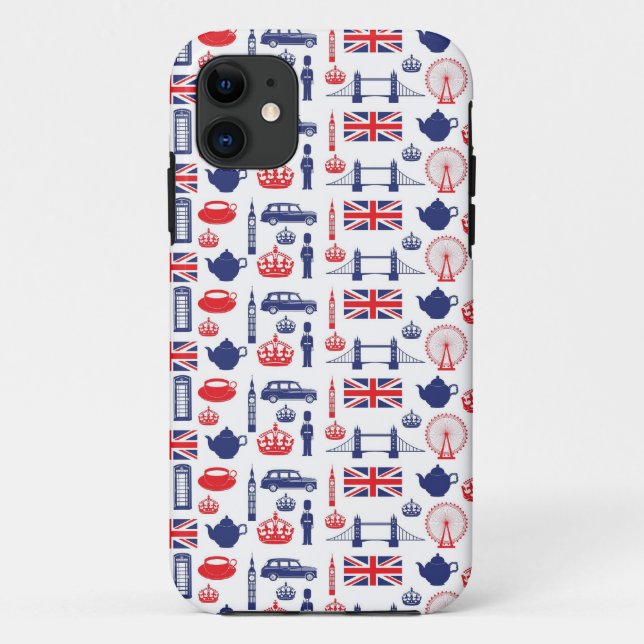 Coques Case-Mate iPhone Motif royal de points de repère de Londres (Dos)