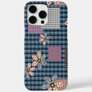 Coques iPhone 16 Pro Max Motif rustique rétro multicolore en patchwork