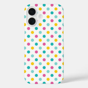 Coque Pour iPhone 16 Motif sans couture à pois colorés